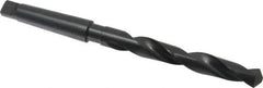 Interstate - 53/64", 3MT 118° Point High Speed Steel Taper Shank Drill Bit - Oxide Finish, 6-1/8" Flute Length, 10-3/4" OAL, Spiral Flute - Apex Tool & Supply