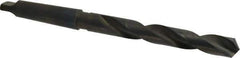 Interstate - 55/64", 3MT 118° Point High Speed Steel Taper Shank Drill Bit - Oxide Finish, 6-1/8" Flute Length, 10-3/4" OAL, Spiral Flute - Apex Tool & Supply