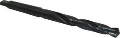 Interstate - 57/64", 3MT 118° Point High Speed Steel Taper Shank Drill Bit - Oxide Finish, 6-1/8" Flute Length, 10-3/4" OAL, Spiral Flute - Apex Tool & Supply