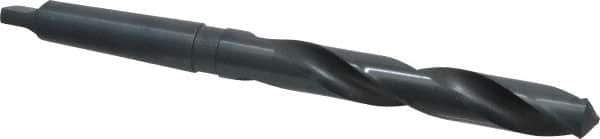 Interstate - 15/16", 3MT 118° Point High Speed Steel Taper Shank Drill Bit - Oxide Finish, 6-1/4" Flute Length, 11" OAL, Spiral Flute - Apex Tool & Supply