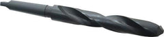 Interstate - 1-13/64", 3MT 118° Point High Speed Steel Taper Shank Drill Bit - Oxide Finish, 7-1/2" Flute Length, 12-1/8" OAL, Spiral Flute - Apex Tool & Supply
