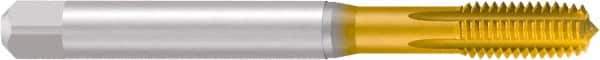 Emuge - M16x2.00 Metric 6HX Modified Bottoming Thread Forming Tap - Cobalt, TiN Finish, 110mm OAL, 27mm Thread Length, Right Hand Thread, Series Druck - Apex Tool & Supply