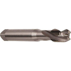 Emuge - M8x1.25 Metric 3 Flute 6H Modified Bottoming Spiral Flute Tap - Cobalt, Bright Finish, 90mm OAL, Right Hand Flute, Right Hand Thread, Series Rekord D - Exact Industrial Supply