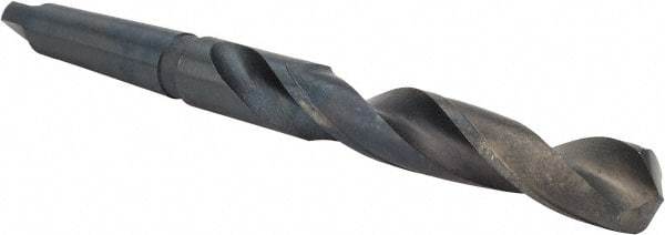 Interstate - 1-21/64", 4MT 118° Point High Speed Steel Taper Shank Drill Bit - Oxide Finish, 8-3/4" Flute Length, 14-3/8" OAL, Spiral Flute - Apex Tool & Supply