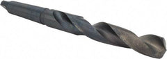 Interstate - 1-21/64", 4MT 118° Point High Speed Steel Taper Shank Drill Bit - Oxide Finish, 8-3/4" Flute Length, 14-3/8" OAL, Spiral Flute - Apex Tool & Supply