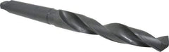 Interstate - 1-11/32", 4MT 118° Point High Speed Steel Taper Shank Drill Bit - Oxide Finish, 7-1/2" Flute Length, 13-3/8" OAL, Spiral Flute - Apex Tool & Supply