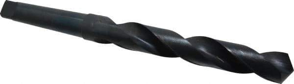 Interstate - 1-25/64", 4MT 118° Point High Speed Steel Taper Shank Drill Bit - Oxide Finish, 9" Flute Length, 14-5/8" OAL, Spiral Flute - Apex Tool & Supply