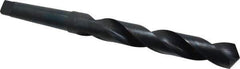 Interstate - 1-25/64", 4MT 118° Point High Speed Steel Taper Shank Drill Bit - Oxide Finish, 9" Flute Length, 14-5/8" OAL, Spiral Flute - Apex Tool & Supply