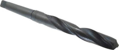 Interstate - 1-29/64", 4MT 118° Point High Speed Steel Taper Shank Drill Bit - Oxide Finish, 9-1/4" Flute Length, 14-7/8" OAL, Spiral Flute - Apex Tool & Supply
