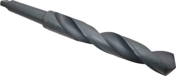 Interstate - 1-43/64", 4MT 118° Point High Speed Steel Taper Shank Drill Bit - Oxide Finish, 10-1/8" Flute Length, 15-3/4" OAL, Spiral Flute - Apex Tool & Supply