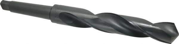 Interstate - 1-45/64", 4MT 118° Point High Speed Steel Taper Shank Drill Bit - Oxide Finish, 10-1/8" Flute Length, 15-3/4" OAL, Spiral Flute - Apex Tool & Supply