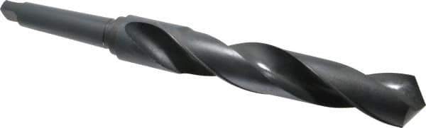 Interstate - 1-27/32", 4MT 118° Point High Speed Steel Taper Shank Drill Bit - Oxide Finish, 8-1/2" Flute Length, 14-3/8" OAL, Spiral Flute - Apex Tool & Supply