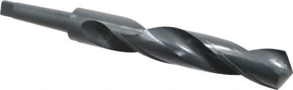Interstate - 2", 4MT 118° Point High Speed Steel Taper Shank Drill Bit - Oxide Finish, 11" Flute Length, 17" OAL, Spiral Flute - Apex Tool & Supply