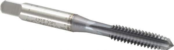 OSG - 1-14 UNS 3B 4 Flute TiCN Finish High Speed Steel Straight Flute Standard Hand Tap - Plug, Right Hand Thread, 5-1/8" OAL, 2-1/2" Thread Length, H4 Limit, Oversize - Apex Tool & Supply
