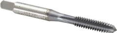 OSG - 1-14 UNS 3B 4 Flute TiCN Finish High Speed Steel Straight Flute Standard Hand Tap - Plug, Right Hand Thread, 5-1/8" OAL, 2-1/2" Thread Length, H4 Limit, Oversize - Apex Tool & Supply