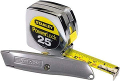 Stanley - 25' x 1" Tape Measure - 1/16" Graduation - Apex Tool & Supply