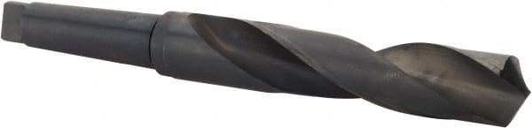 Interstate - 2-1/8", 5MT 118° Point High Speed Steel Taper Shank Drill Bit - Oxide Finish, 9" Flute Length, 16-3/8" OAL, Spiral Flute - Apex Tool & Supply