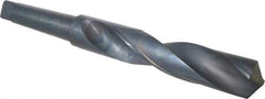 Interstate - 2-3/16", 5MT 118° Point High Speed Steel Taper Shank Drill Bit - Oxide Finish, 9" Flute Length, 16-3/8" OAL, Spiral Flute - Apex Tool & Supply