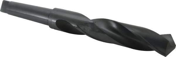 Interstate - 2-13/64", 5MT 118° Point High Speed Steel Taper Shank Drill Bit - Oxide Finish, 10-1/8" Flute Length, 17-3/8" OAL, Spiral Flute - Apex Tool & Supply