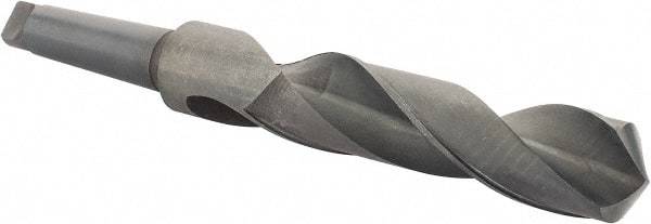 Interstate - 2-17/32", 5MT 118° Point High Speed Steel Taper Shank Drill Bit - Oxide Finish, 11-7/8" Flute Length, 19-1/4" OAL, Spiral Flute - Apex Tool & Supply