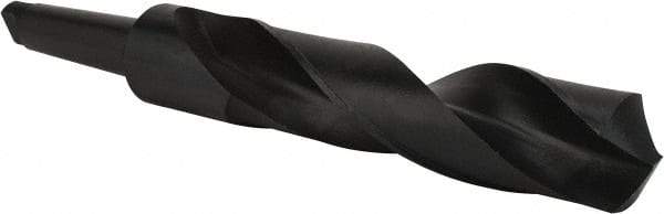 Interstate - 2-7/8", 5MT 118° Point High Speed Steel Taper Shank Drill Bit - Oxide Finish, 10" Flute Length, 17-3/8" OAL, Spiral Flute - Apex Tool & Supply
