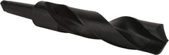 Interstate - 2-7/8", 5MT 118° Point High Speed Steel Taper Shank Drill Bit - Oxide Finish, 10" Flute Length, 17-3/8" OAL, Spiral Flute - Apex Tool & Supply
