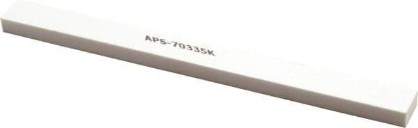 Made in USA - 320 Grit Aluminum Oxide Rectangular Polishing Stone - Extra Fine Grade, 1/2" Wide x 6" Long x 1/4" Thick - Apex Tool & Supply