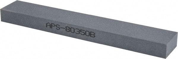 Value Collection - 320 Grit Silicon Carbide Rectangular Polishing Stone - Extra Fine Grade, 1" Wide x 6" Long x 1/2" Thick - Apex Tool & Supply