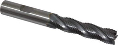 OSG - 1/2" Diam, Fine Pitch, 2" LOC, 4 Flute Cobalt Roughing Square End Mill - TiCN Finish, 4" OAL, 1/2" Shank Diam, Single End, 30° Helix - Apex Tool & Supply