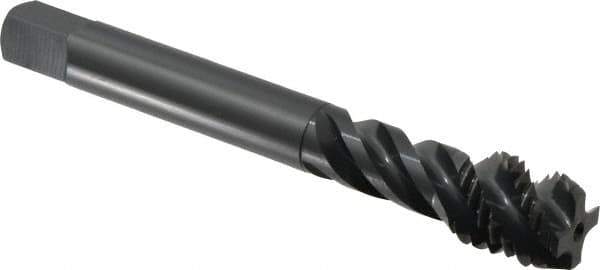 OSG - M18x2.50 Metric Coarse 4 Flute 6H Modified Bottoming Spiral Flute Tap - Vanadium High Speed Steel, Oxide Finish, 125mm OAL, Right Hand Flute, Right Hand Thread, Series 229 - Apex Tool & Supply