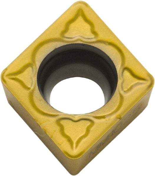 Parlec - CDCD050700 Polycrystalline Diamond (PCD) Boring Insert - Uncoated, 80° Diamond, 15° Relief Angle, 0.156" Inscr Circle, 0.04" Thick, 0.007" Corner Radius - Apex Tool & Supply