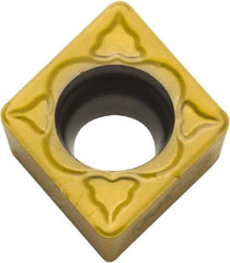 Parlec - CDCD050700 Polycrystalline Diamond (PCD) Boring Insert - Uncoated, 80° Diamond, 15° Relief Angle, 0.156" Inscr Circle, 0.04" Thick, 0.007" Corner Radius - Apex Tool & Supply