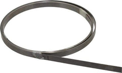 Starrett - 0.018 Inch Thick x 7.62 m Long x 1/2 Inch Wide, Feeler Stock Roll - Tempered Steel - Apex Tool & Supply