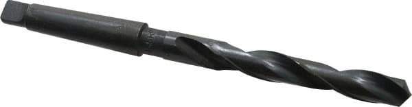 Interstate - 15.5mm, 2MT 118° Point High Speed Steel Taper Shank Drill Bit - Oxide Finish, 120mm Flute Length, 218mm OAL, Spiral Flute - Apex Tool & Supply