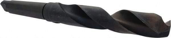 Interstate - 28.5mm, 3MT 118° Point High Speed Steel Taper Shank Drill Bit - Oxide Finish, 175mm Flute Length, 296mm OAL, Spiral Flute - Apex Tool & Supply