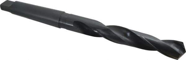 Interstate - 30mm, 3MT 118° Point High Speed Steel Taper Shank Drill Bit - Oxide Finish, 175mm Flute Length, 296mm OAL, Spiral Flute - Apex Tool & Supply