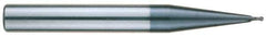 RobbJack - 2mm Diam, 2mm LOC, 2 Flute Solid Carbide Ball End Mill - AlTiN Finish, Single End, 63mm OAL, 6mm Shank Diam, Spiral Flute - Apex Tool & Supply