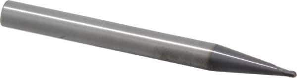 RobbJack - 1.5mm Diam, 1.5mm LOC, 2 Flute Solid Carbide Ball End Mill - AlTiN Finish, Single End, 63mm OAL, 6mm Shank Diam, Spiral Flute - Apex Tool & Supply