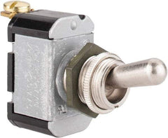 Eaton Cutler-Hammer - SPST Heavy Duty Off-On Toggle Switch - Screw Terminal, Bat Handle Actuator, 1/2 hp at 50 VAC hp, 125/250 VAC & 28 VDC - Apex Tool & Supply