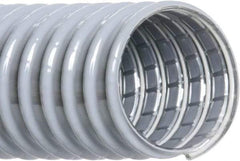 Hi-Tech Duravent - 1-1/4" ID, 27 Hg Vac Rating, 45 psi, PVC Vacuum & Duct Hose - 50' Long, Gray, 7/8" Bend Radius, -20 to 150°F - Apex Tool & Supply