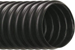 Hi-Tech Duravent - 2-1/2" ID, 28 Hg Vac Rating, 9 psi, Thermoplastic Vacuum & Duct Hose - 25' Long, Black, 2-1/2" Bend Radius, -40 to 250°F - Apex Tool & Supply