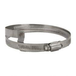 Hi-Tech Duravent - Stainless Steel Hose Clamp - 1/2" Wide x 0.02" Thick, 4-1/4" Hose, 2-3/4 to 4-5/8" Diam - Apex Tool & Supply