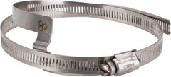 Hi-Tech Duravent - Stainless Steel Hose Clamp - 1/2" Wide x 0.02" Thick, 6-1/4" Hose, 5-1/4 to 6-5/8" Diam - Apex Tool & Supply