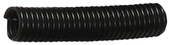 Made in USA - 1/4" Trade Size, 100' Long, Flexible Split Loom Conduit - Polyethylene, 7.15mm ID, Black - Apex Tool & Supply