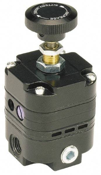 Parker - 1/4 NPT Port, 14 CFM, Zinc Diaphragm Operated Regulator - 2 to 40 psi Range, 150 Max psi Supply Pressure, 1/4" Gauge Port Thread, 3" Wide x 6.06" High - Apex Tool & Supply