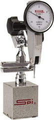 SPI - 0.0005" Graduation, 0-15-0 Dial Reading, Indicator & Base Kit - 2.36" Base Length x 1.9" Base Width x 2" Base Height, 1-1/4" Dial Diam - Apex Tool & Supply
