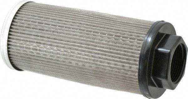 Flow Ezy Filters - 60 Mesh, 76 LPM, 20 GPM, 3.2" Diam, Female Suction Strainer without Bypass - 1-1/4 Port NPT, 7.4" Long - Apex Tool & Supply