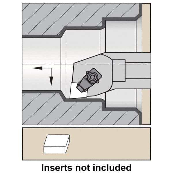 Kennametal - 55mm Min Bore Diam, 300mm OAL, 40mm Shank Diam, S-CCLN Indexable Boring Bar - 300mm Max Bore Depth, CN.X 120708 Insert, Clamp Holding Method - Apex Tool & Supply