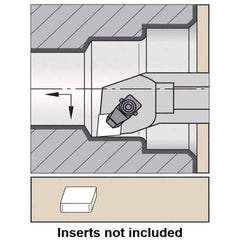 Kennametal - 55mm Min Bore Diam, 300mm OAL, 40mm Shank Diam, S-CCLN Indexable Boring Bar - 300mm Max Bore Depth, CN.X 120708 Insert, Clamp Holding Method - Apex Tool & Supply