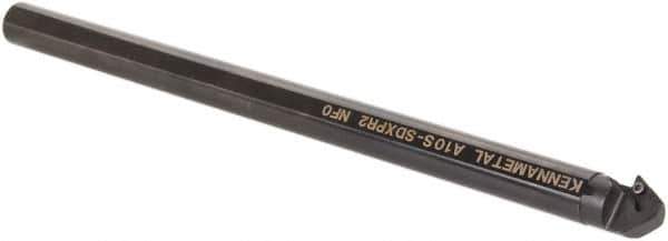 Kennametal - 21.59mm Min Bore Diam, 10" OAL, 5/8" Shank Diam, A-SDXP Indexable Boring Bar - DP.. Insert, Screw Holding Method - Apex Tool & Supply